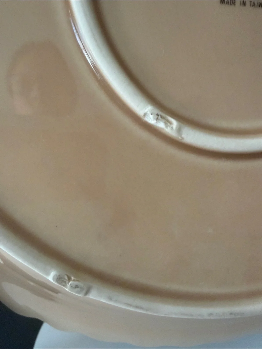 Vintage Apple Pie Ceramic Pie Plate – Beige